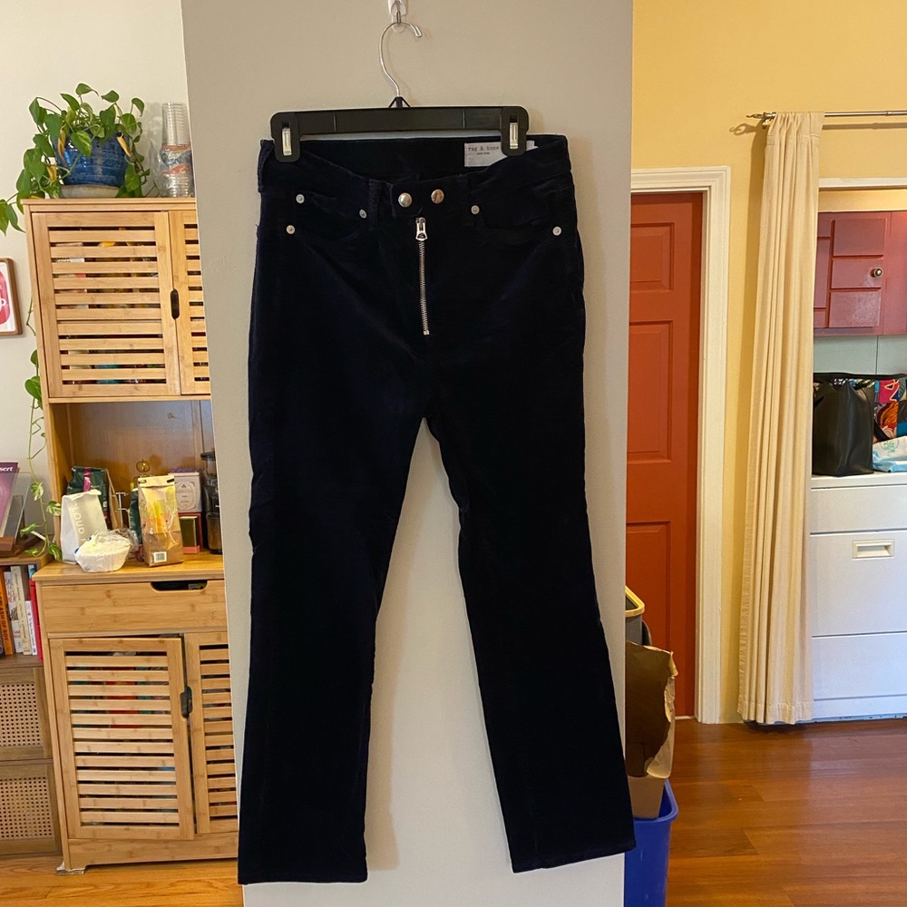 Rag& Bone Velvet Blue Pants